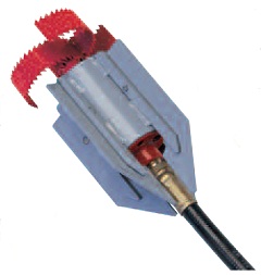 Water-powered root cutter attachment